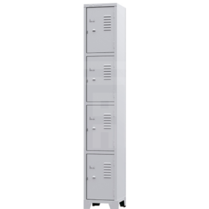 ROUPEIRO DE AÇO GRA 1/4 COM 04 PORTAS 196CM X 33CM X 36CM CINZA - AMAPÁ