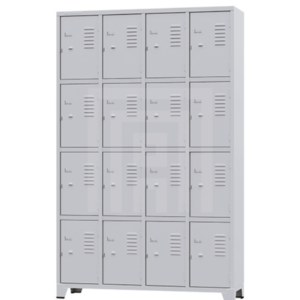 ROUPEIRO DE AÇO GRA 1/16 COM 16 PORTAS 196CM X 1,23CM X 36CM CINZA - AMAPÁ