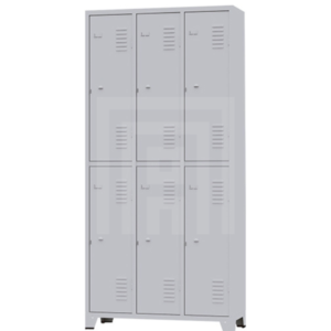 ROUPEIRO DE AÇO GRA 2/6 COM 6 PORTAS 196CM X 0,93CM X 36CM CINZA - AMAPÁ