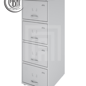ARQUIVO CURTO DE AÇO COM 4 GAVETAS 133CM X 46CM X 70CM CINZA - AMAPÁ
