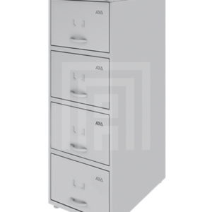 ARQUIVO LONGO DE AÇO COM 4 GAVETAS 133CM X 46CM X 70CM CINZA - AMAPA