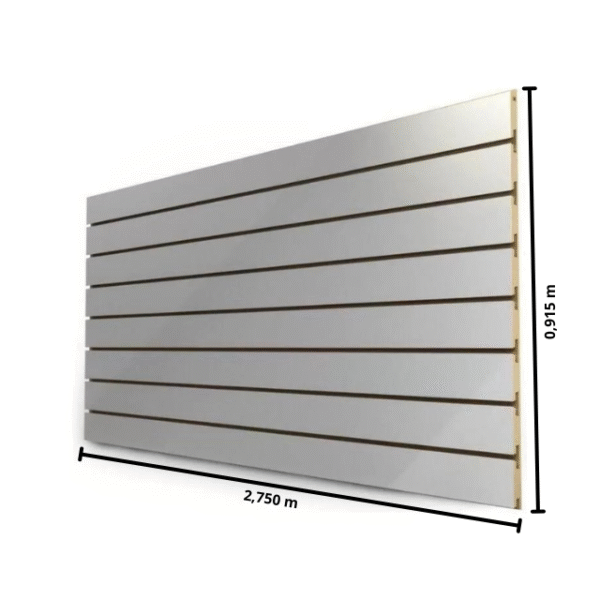 PAINEL CANALETADO BRANCO 2750 X 915 MM - Imagem 2