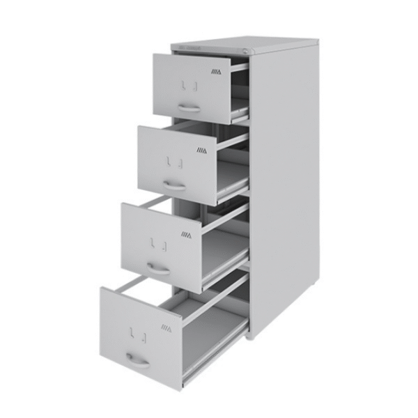 ARQUIVO CURTO DE AÇO COM 4 GAVETAS 133CM X 46CM X 70CM CINZA - AMAPÁ - Imagem 3
