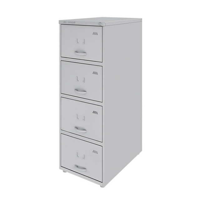 ARQUIVO CURTO DE AÇO COM 4 GAVETAS 133CM X 46CM X 70CM CINZA - AMAPÁ