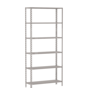 ESTANTE DE AÇO LINHA INDUSTRIAL COM 6 PRATELEIRAS PARA 50KG / 60KG POR BANDEJAS BRANCA – AMAPÁ