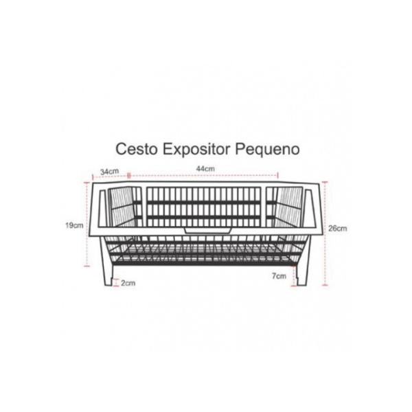 CESTO EMPILHÁVEL EXPOSITOR PEQUENO - Imagem 5