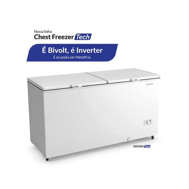 Freezer e Refrigerador Horizontal Metalfrio Bivolt Inverter Dupla Ação – 543L